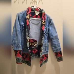 Denim & Supply Ralph Lauren Blue Jacket with Multicolor Pattern